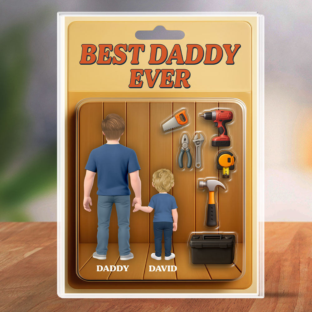 Custom Father's Day Decor, Gift for Dad & Grandpa • We Caught The Best Dad - Personalized Acrylic Plaque