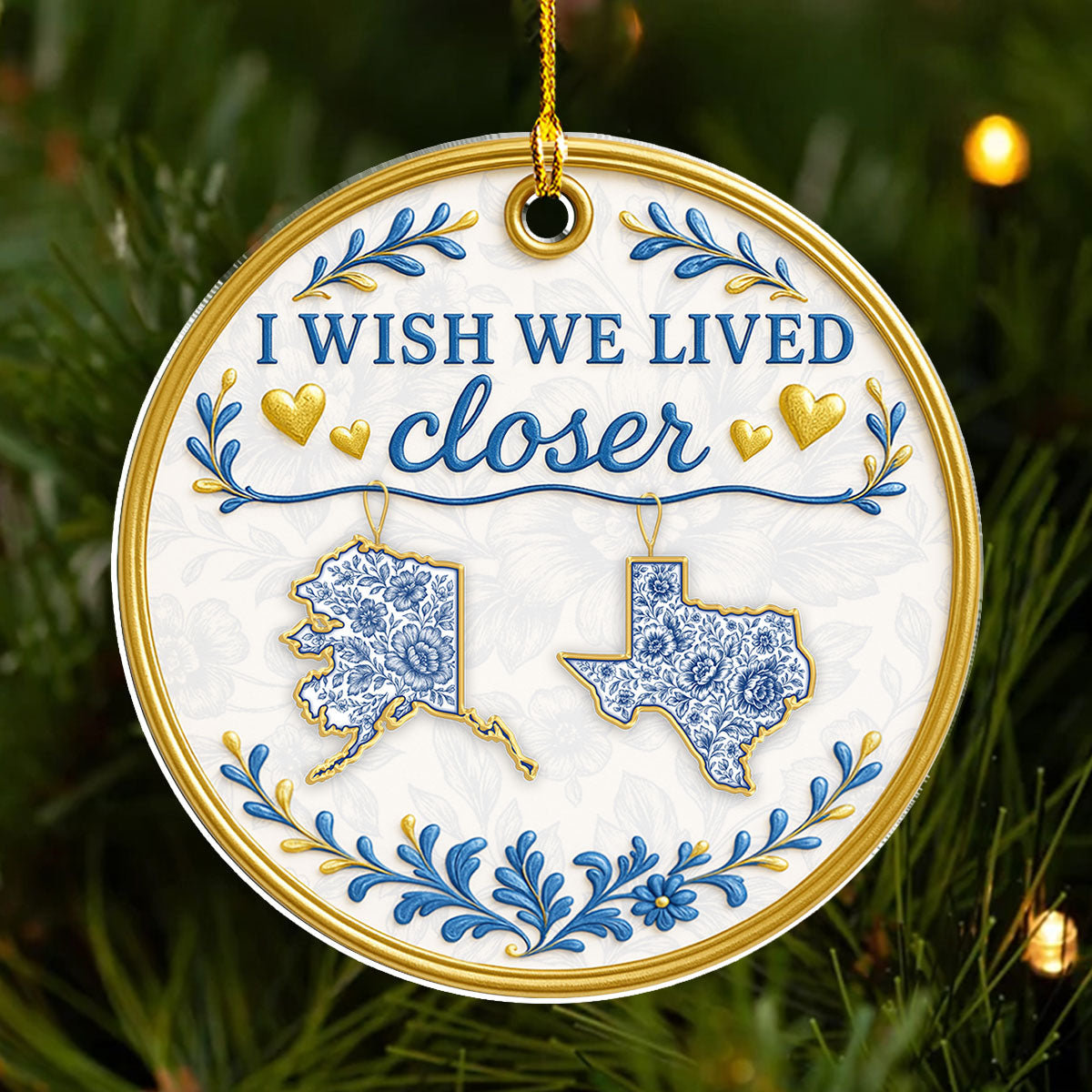 Custom Friendship Christmas Ornament, Best Friend Gift •  Congrats On Being My Besties - Personalized Acrylic Ornament