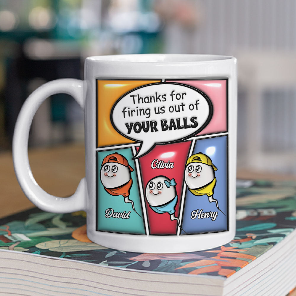 Custom Anniversary Keepsake Gifts For Couple • Built By Dad - Personalized 3D Inflated Effect Mug
