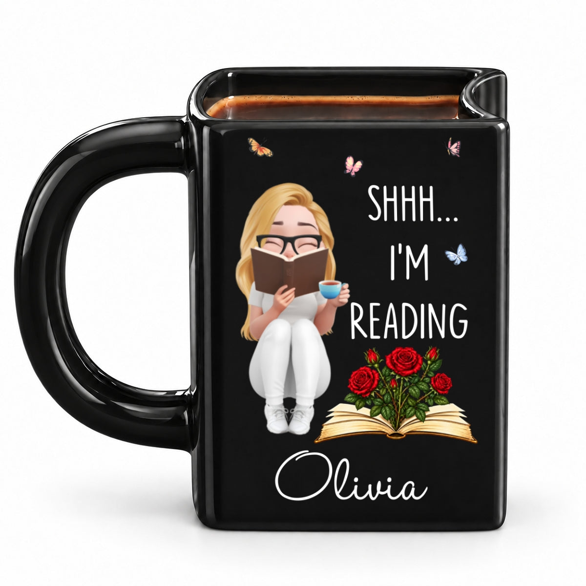 Custom Best Friend, Christmas & Birthday Friendship Keepsake Gift • Do Not - Personalized Book Shaped Mug