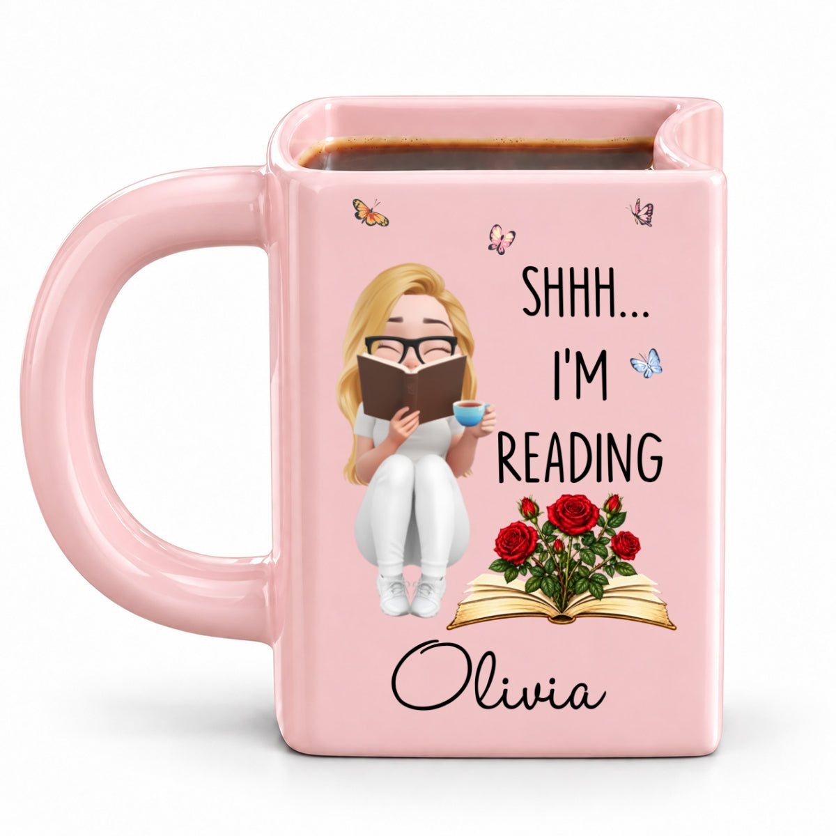 Custom Best Friend, Christmas & Birthday Friendship Keepsake Gift • Do Not - Personalized Book Shaped Mug