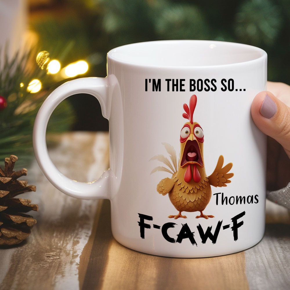 Custom Coworker, Christmas & Birthday Team Appreciation Gift • I Am Boss So FCAWF - Personalized Coffee Mug