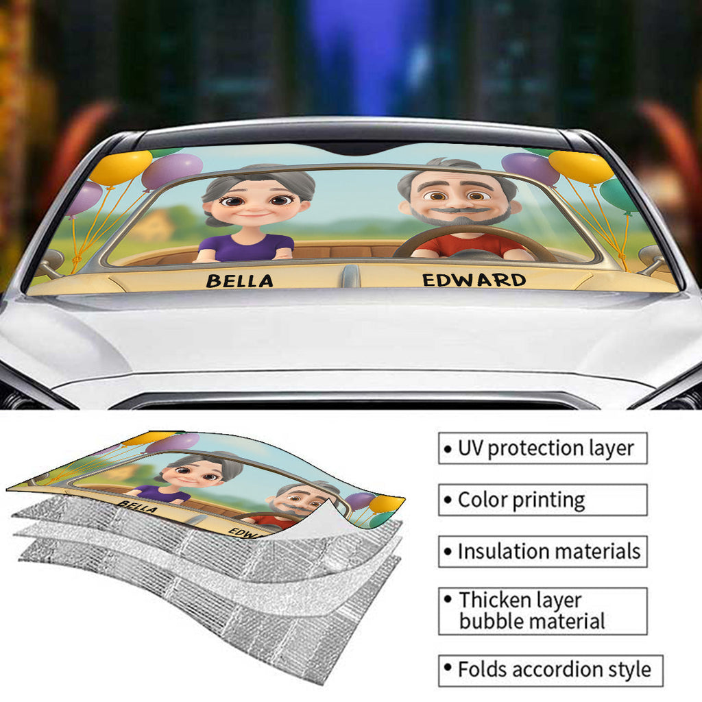 Forever Ride Together - Personalized Car Sunshade