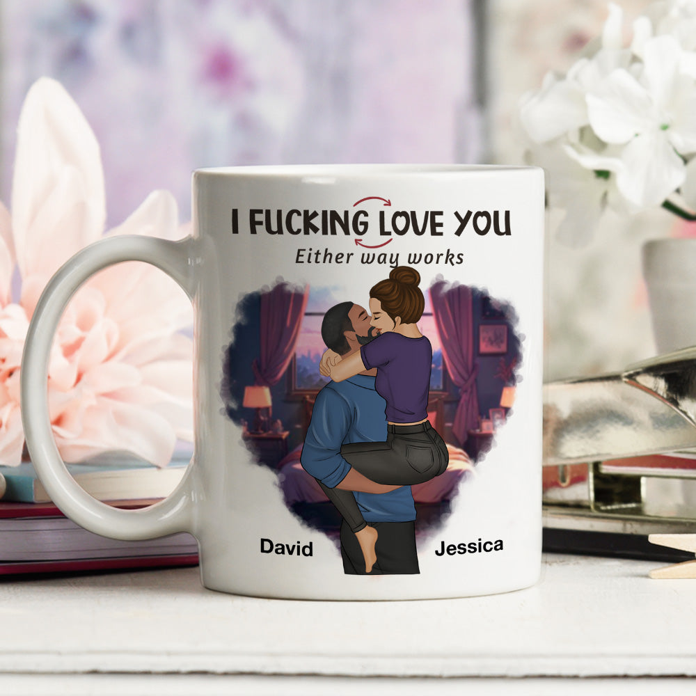 Custom Anniversary Keepsake Gifts For Couple • Love You In 2 Ways - Personalized Coffee Mug