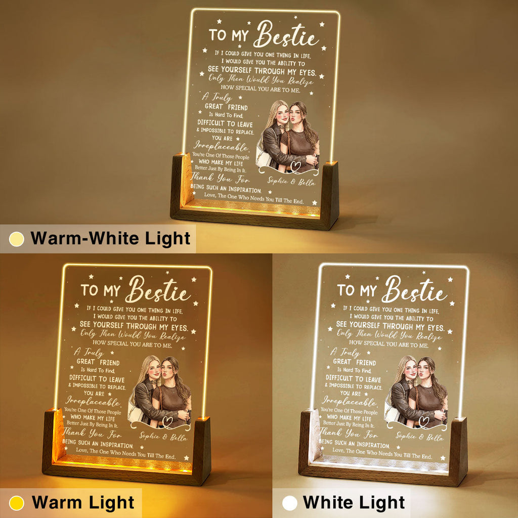 Custom Photo Gift for Best Friends, Sister, Birthday & Christmas • You Mean So Much - Personalized Night Light