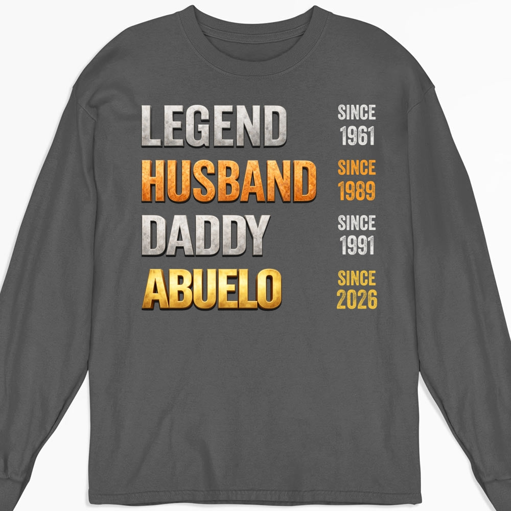 Custom Father's Day, Special Gift for Dad & Grandpa • Legendary Dad Metal Retro - Personalized 3D Effect Shirt