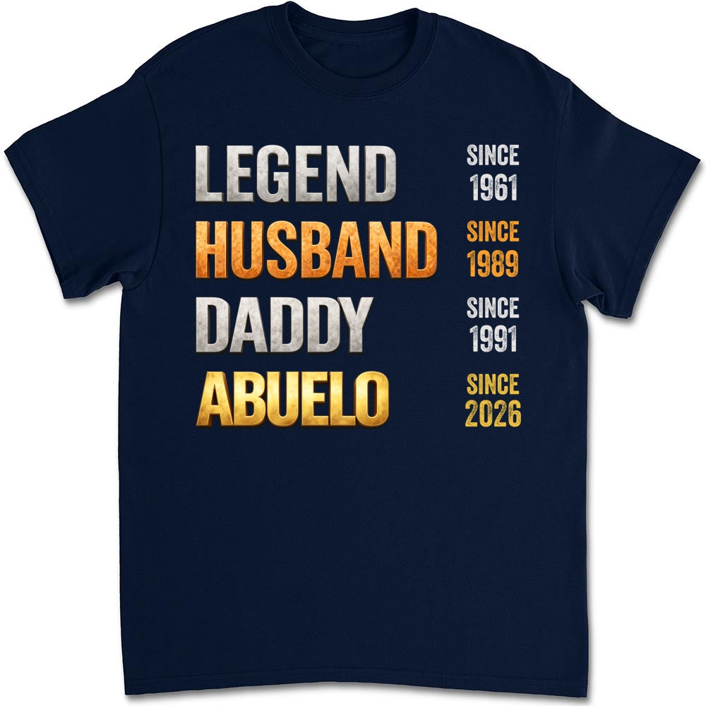 Custom Father's Day, Special Gift for Dad & Grandpa • Legendary Dad Metal Retro - Personalized 3D Effect Shirt