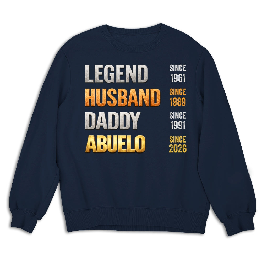Custom Father's Day, Special Gift for Dad & Grandpa • Legendary Dad Metal Retro - Personalized 3D Effect Shirt