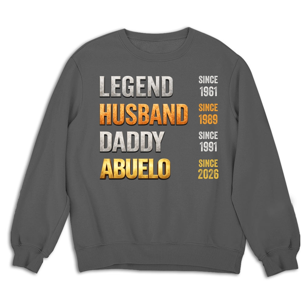 Custom Father's Day, Special Gift for Dad & Grandpa • Legendary Dad Metal Retro - Personalized 3D Effect Shirt
