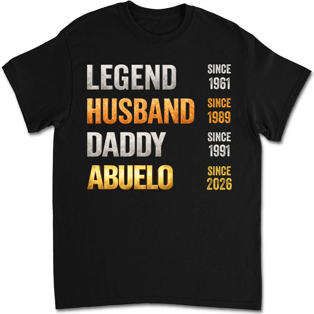 Custom Father's Day, Special Gift for Dad & Grandpa • Legendary Dad Metal Retro - Personalized 3D Effect Shirt
