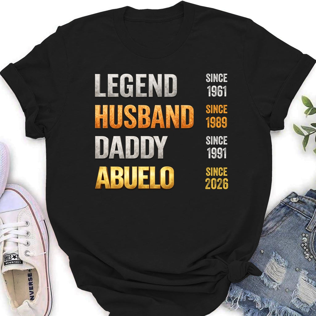 Custom Father's Day, Special Gift for Dad & Grandpa • Legendary Dad Metal Retro - Personalized 3D Effect Shirt
