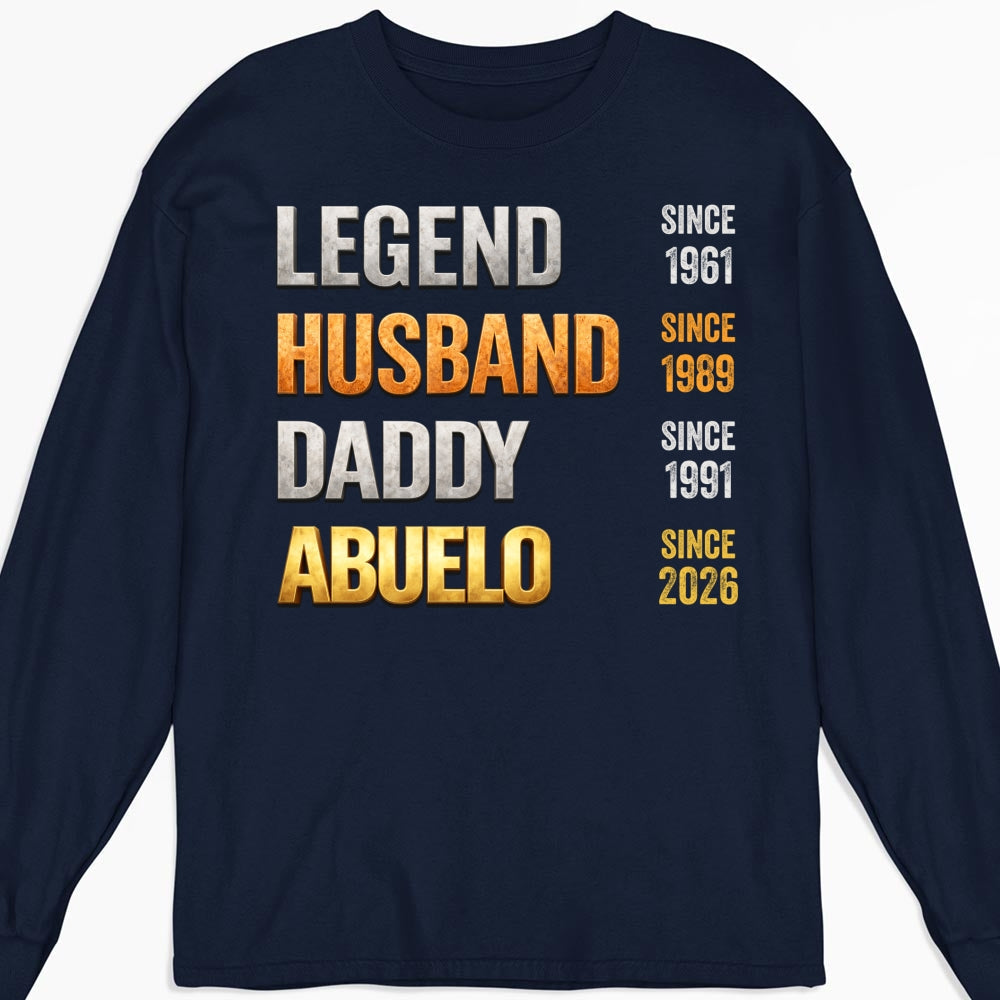 Custom Father's Day, Special Gift for Dad & Grandpa • Legendary Dad Metal Retro - Personalized 3D Effect Shirt