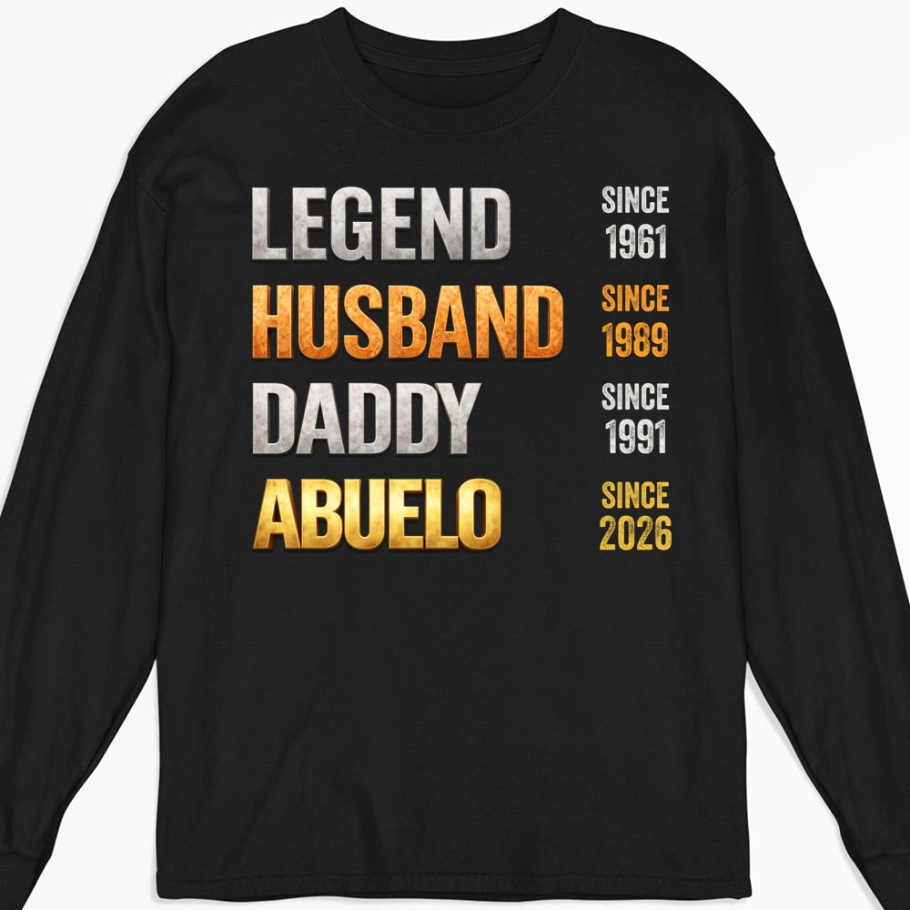 Custom Father's Day, Special Gift for Dad & Grandpa • Legendary Dad Metal Retro - Personalized 3D Effect Shirt