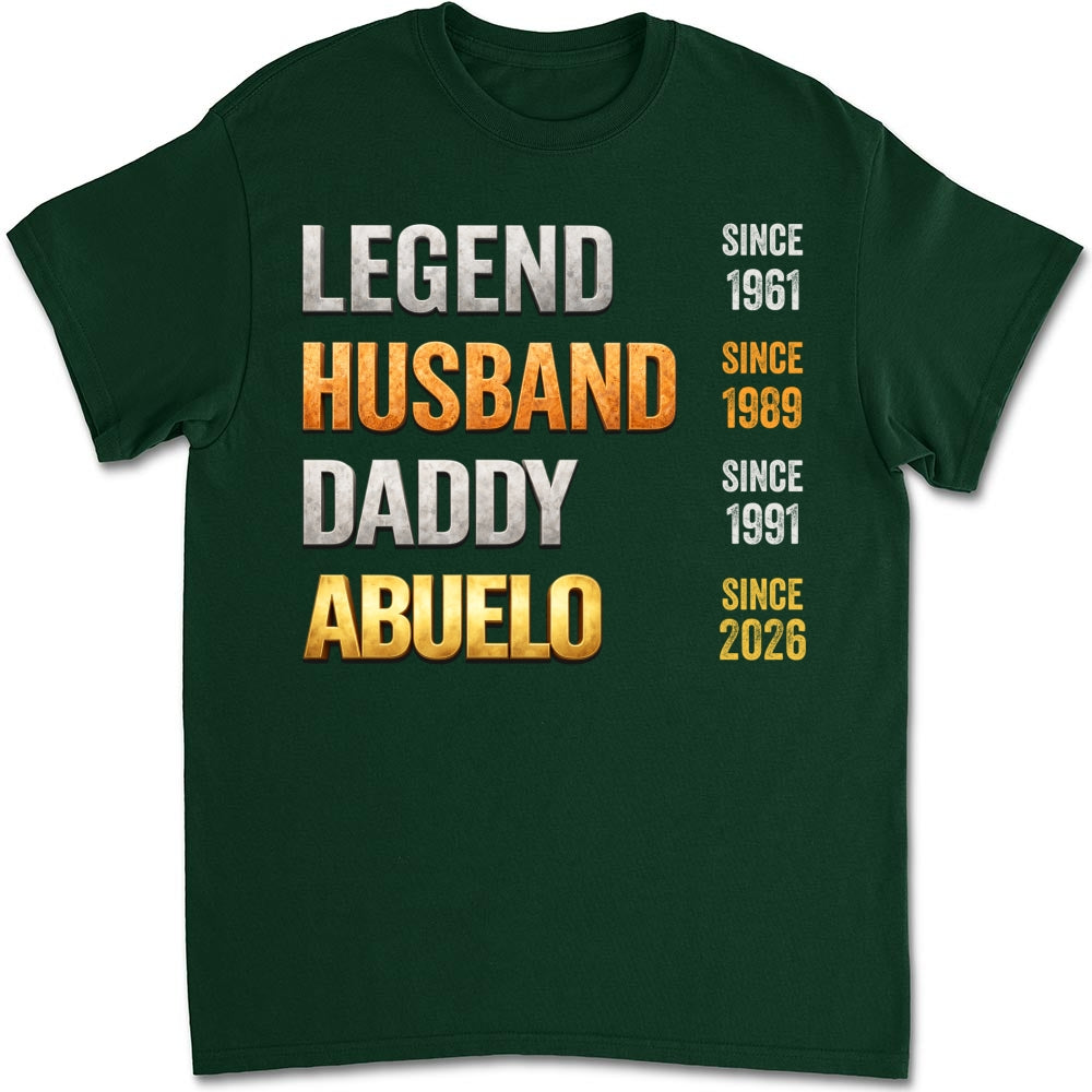 Custom Father's Day, Special Gift for Dad & Grandpa • Legendary Dad Metal Retro - Personalized 3D Effect Shirt