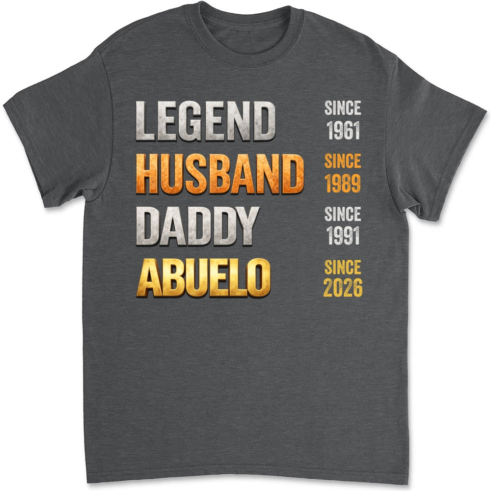 Custom Father's Day, Special Gift for Dad & Grandpa • Legendary Dad Metal Retro - Personalized 3D Effect Shirt