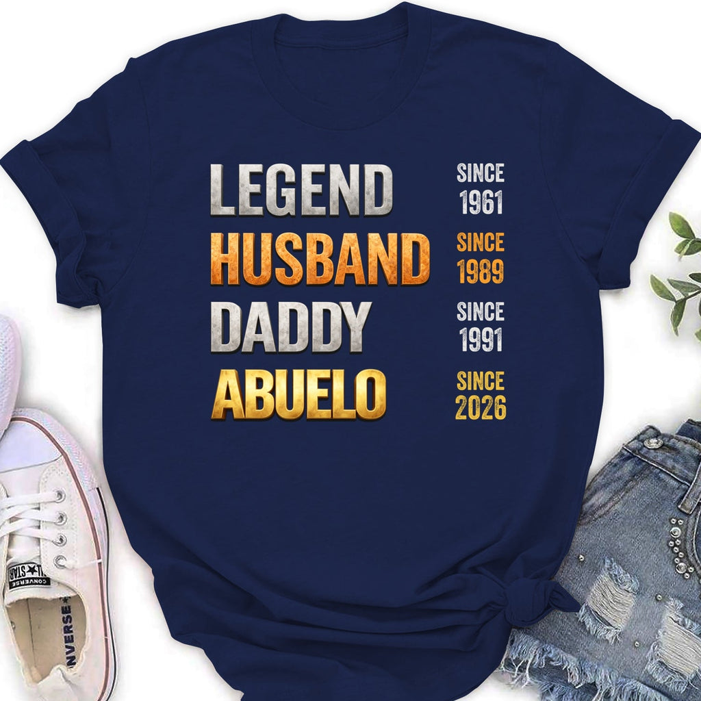Custom Father's Day, Special Gift for Dad & Grandpa • Legendary Dad Metal Retro - Personalized 3D Effect Shirt