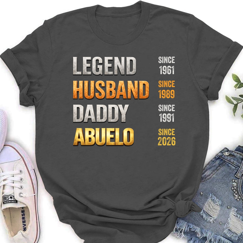 Custom Father's Day, Special Gift for Dad & Grandpa • Legendary Dad Metal Retro - Personalized 3D Effect Shirt