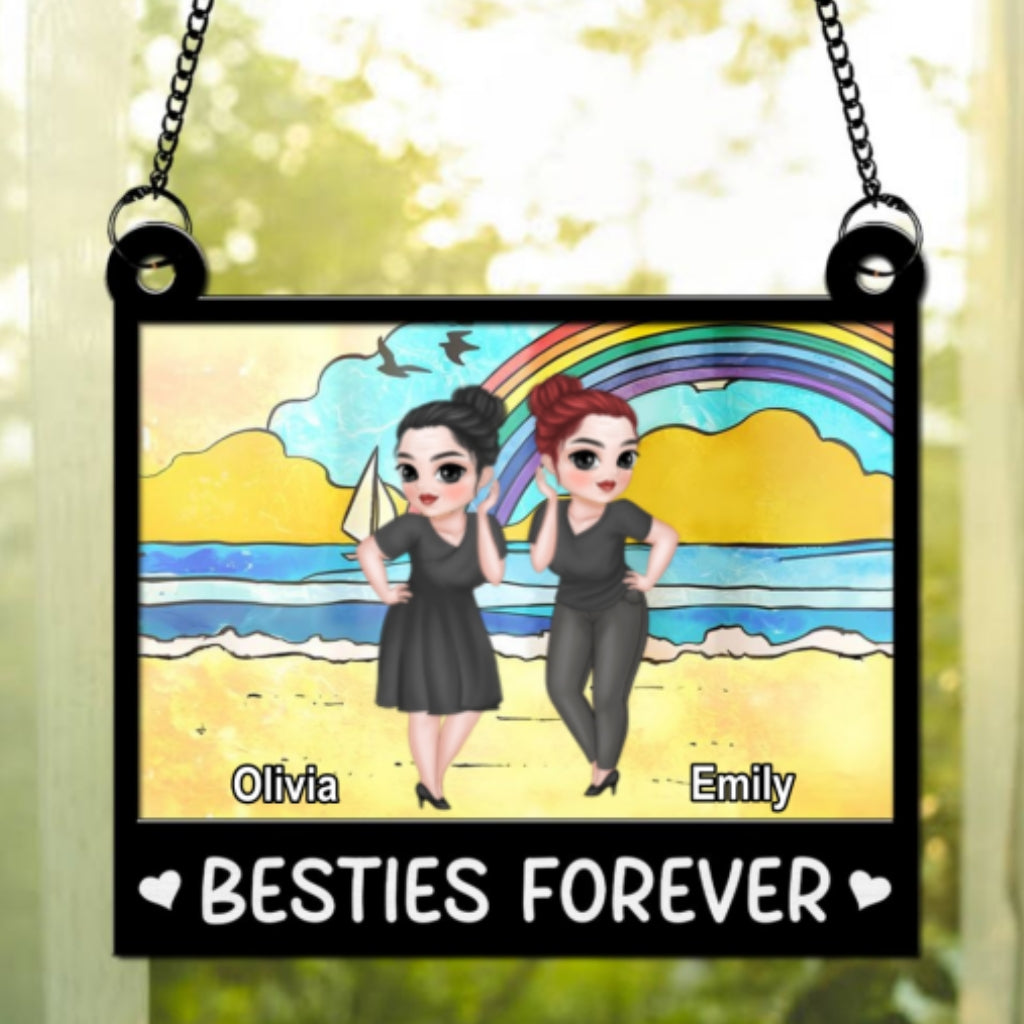 Custom Best Friend Hanging Decor, Friendship Birthday Gifts • More Than Just Friends - Personalized Suncatcher