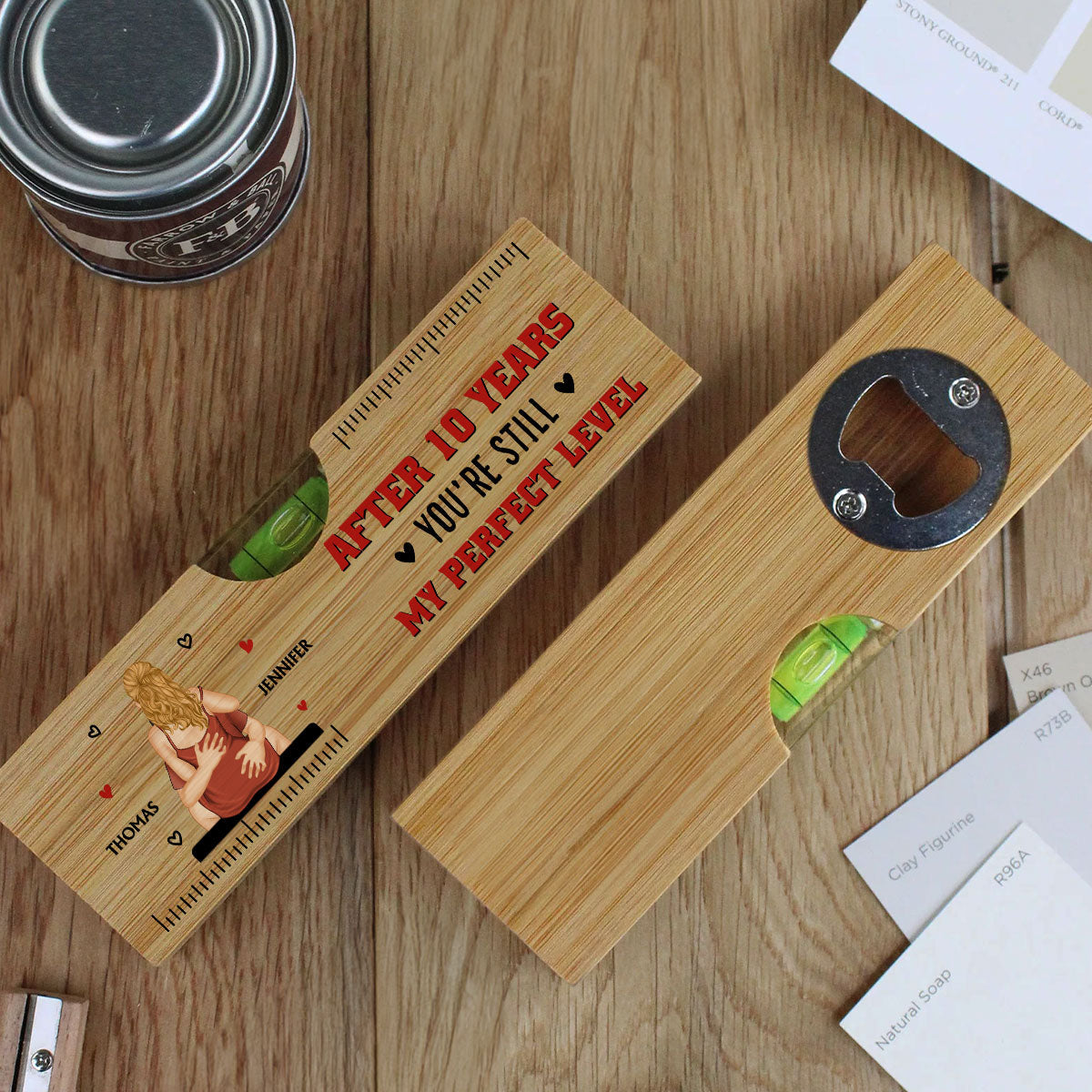 You Are Still My Perfect Level - Personalized Wooden Spirit Level Bottle Opener