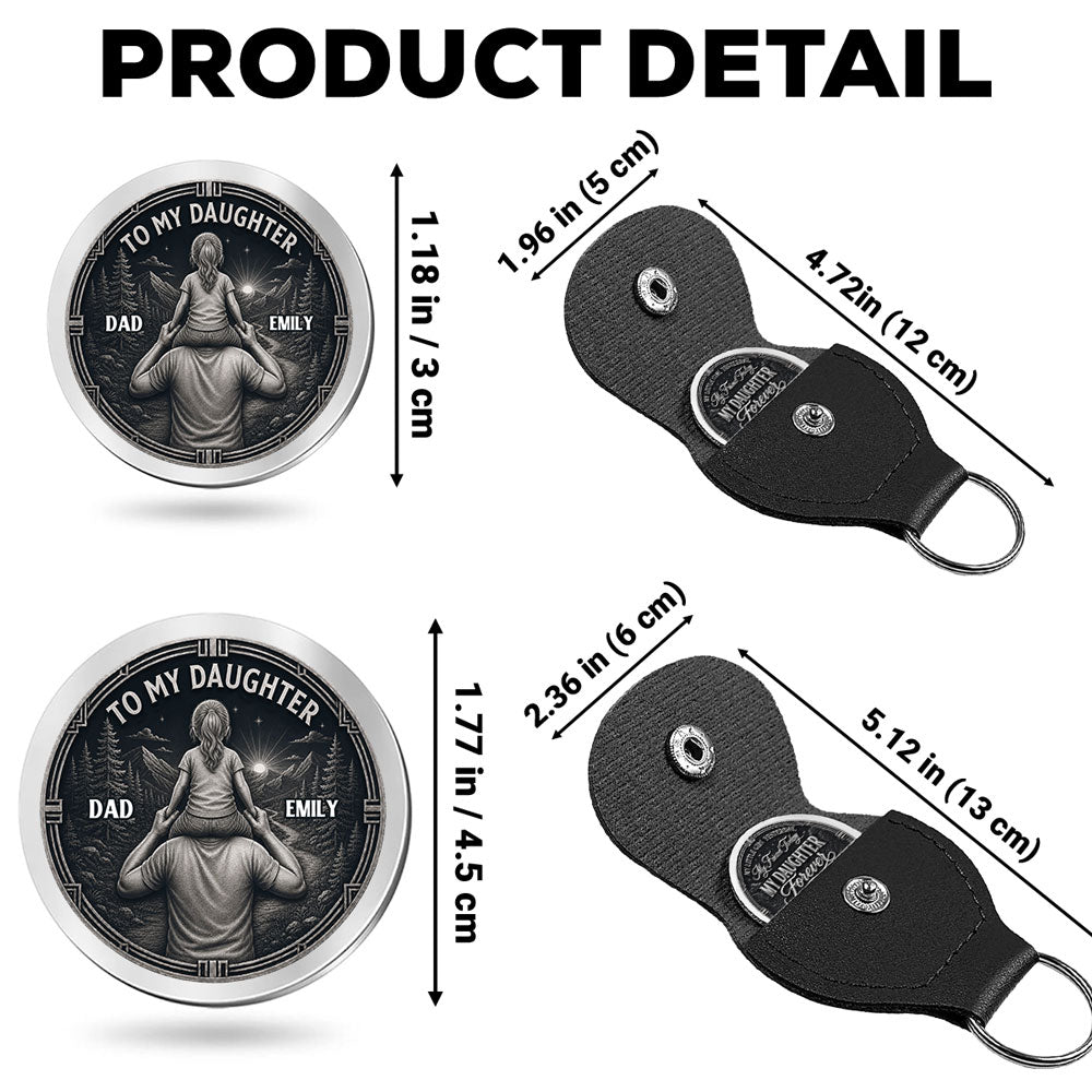 Custom Coin Keychain for Son, Father's Day Birthday Gifts • More Than Anything - Personalized Pocket Hug