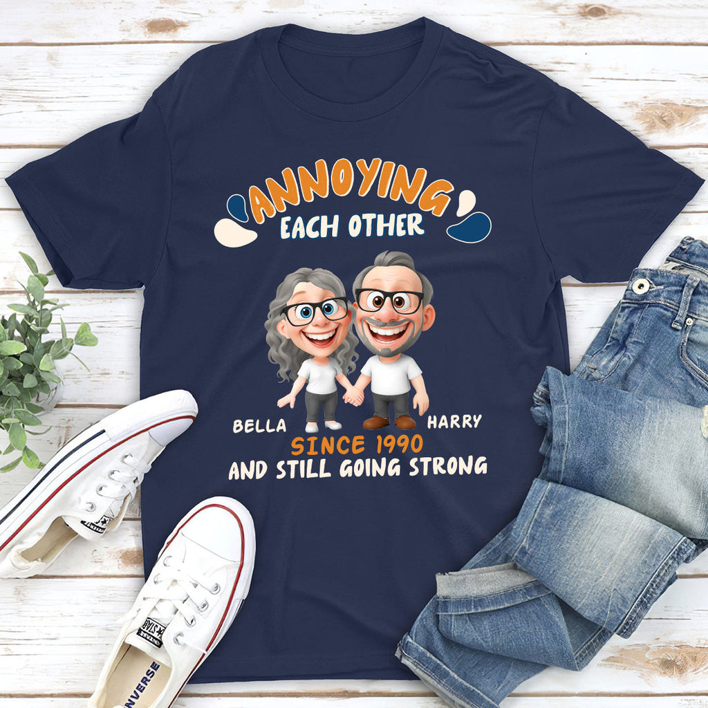 Custom Anniversary Keepsake Gifts For Couple • Caricature Love Couple - Personalized Shirt