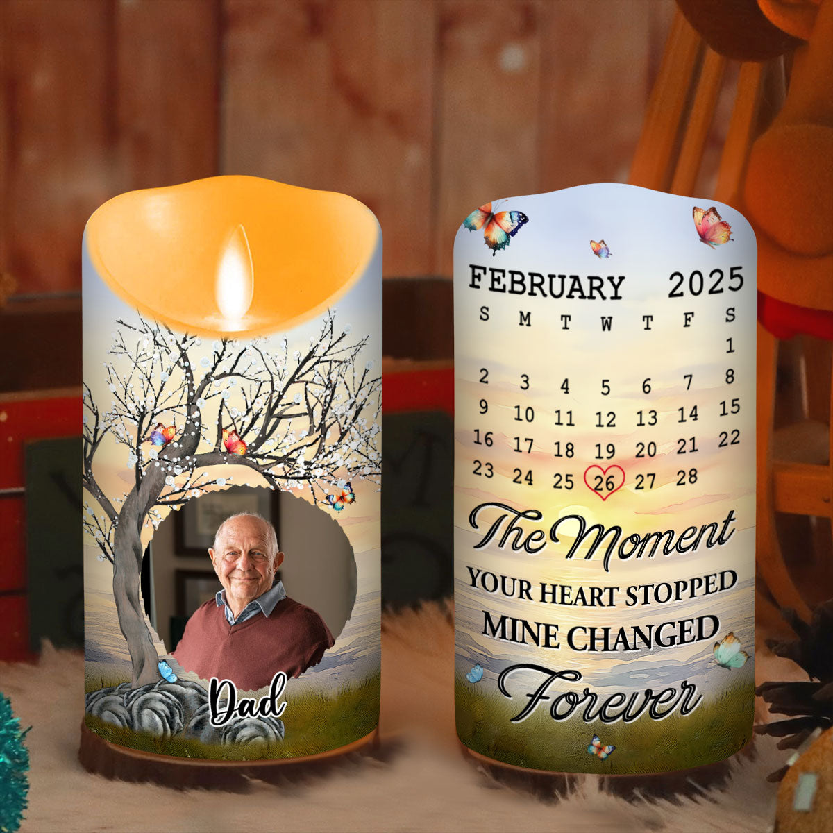 Mine Changed Forever - Personalized LED Candle