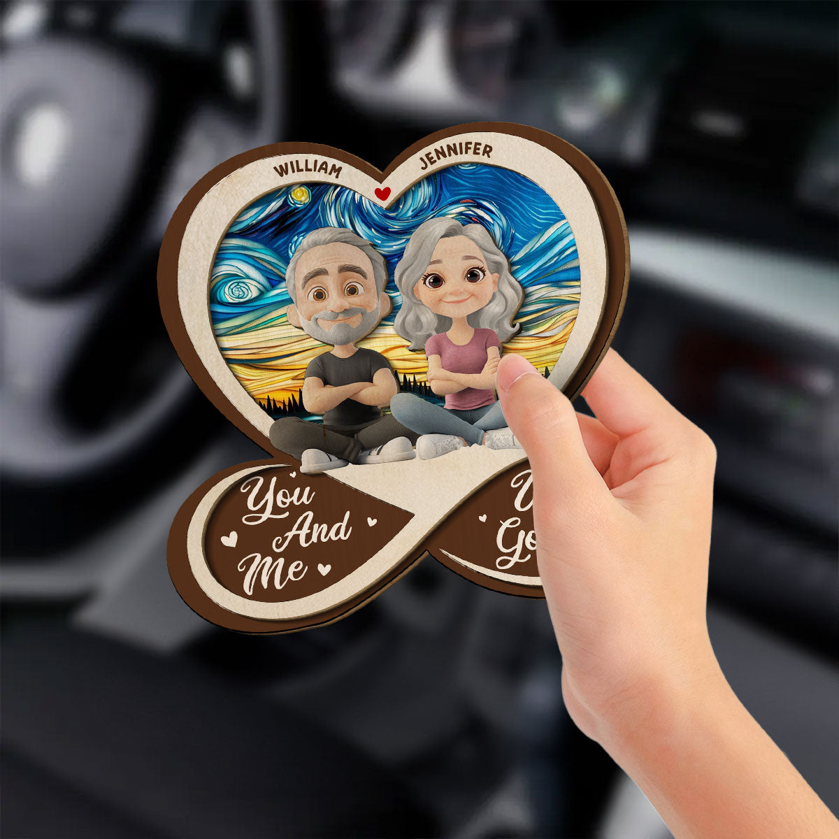 How Much I Love You - Personalized Car Visor Clip