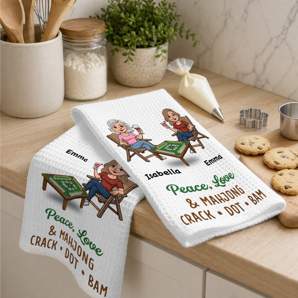 Custom Family Name Kitchen Towel, Christmas Housewarming Gift For Family • Mahjong Days Are Best Days - Personalized Kitchen Towel