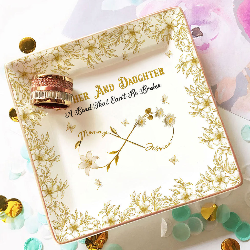 Custom Daughter Trinket Dish, Meaningful Birthday Gift For Her • Cannot Be Broken - Personalized Jewelry Dish