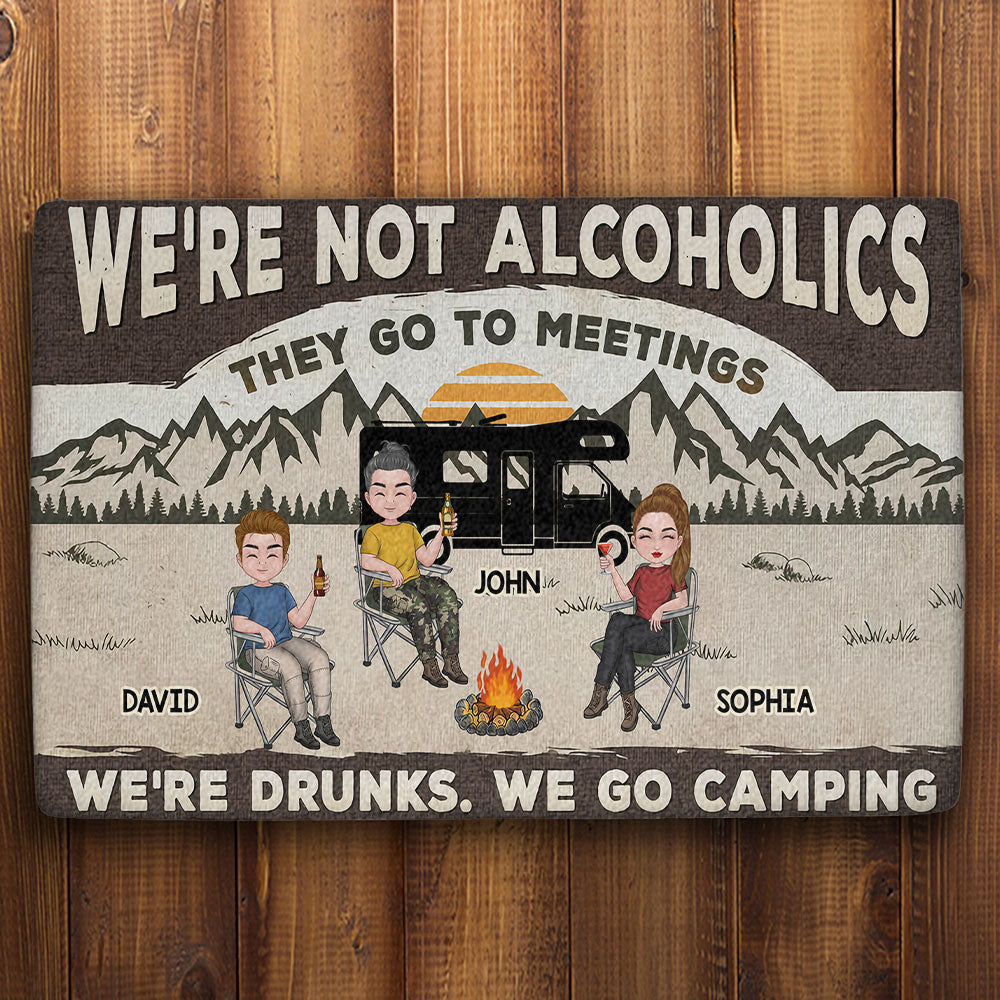 We Are Not Alcoholics - Personalized Doormat