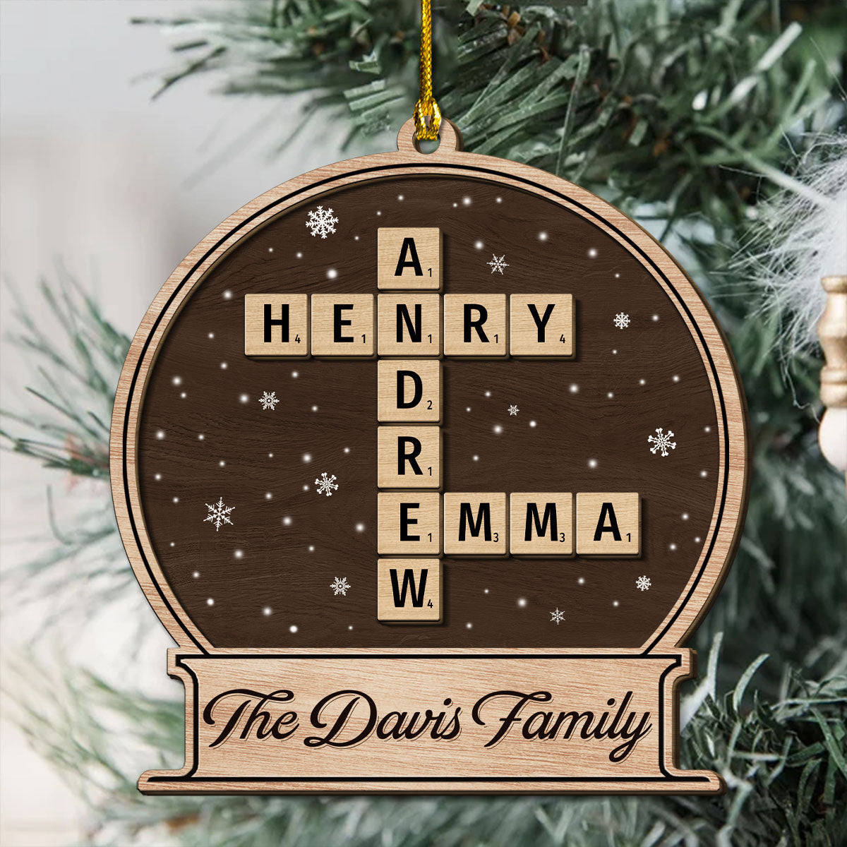 Custom Family Ornament, Christmas Gift for Family Members •  At Christmas, All Roads Lead Home - Personalized Freeshape 2-Layered Wood Ornament