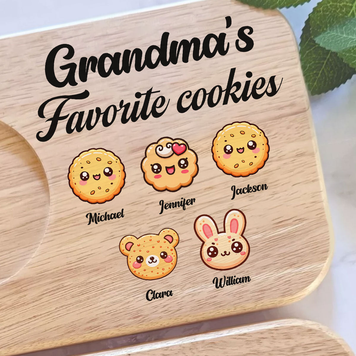 Grandma Favorite Cookies - Personalized Wooden Treat Board