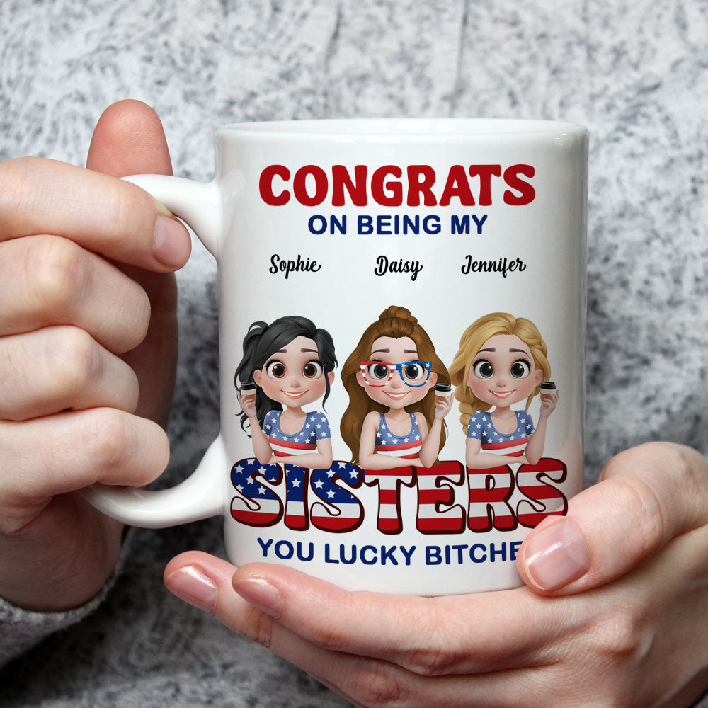 Custom Best Friend, Christmas & Birthday Friendship Keepsake Gift • American Best Friends - Personalized Coffee Mug