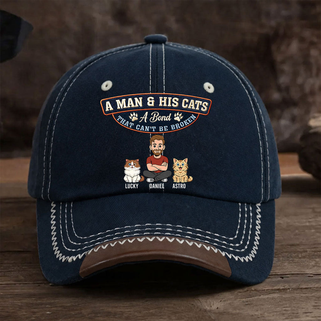 Forever My Cat - Personalized Vintage Soft Baseball Cap