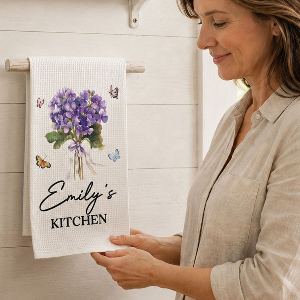 Birthmonth Flower - Personalized Kitchen Towel