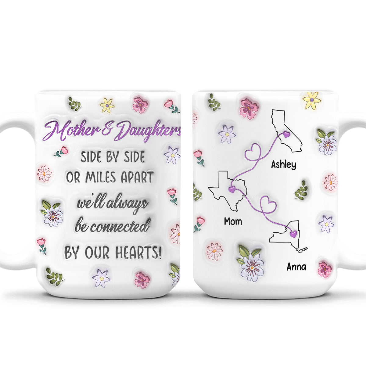 Custom Christmas & Birthday Gift for Mom • Mom And Daughter Unbreakable Bond - Personalized 3D Inflated Effect Mug