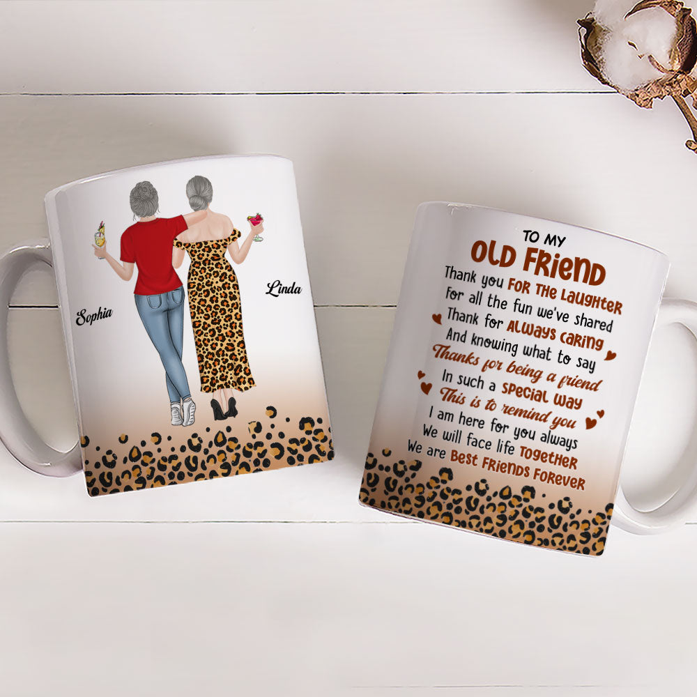 Custom Best Friend, Christmas & Birthday Friendship Keepsake Gift • To My Old Friend - Personalized Coffee Mug