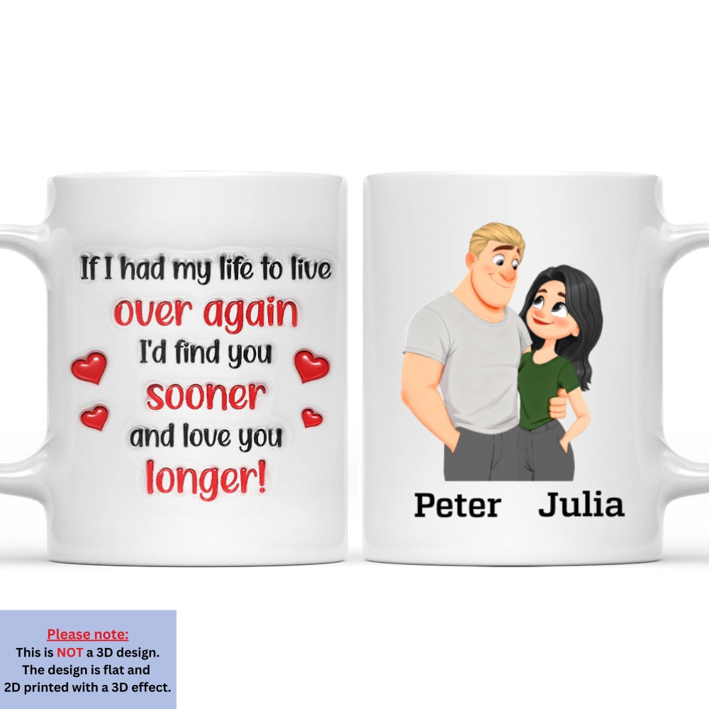 Custom Anniversary Keepsake Gifts For Couple • Love You More - Personalized 3D Inflated Effect Mug