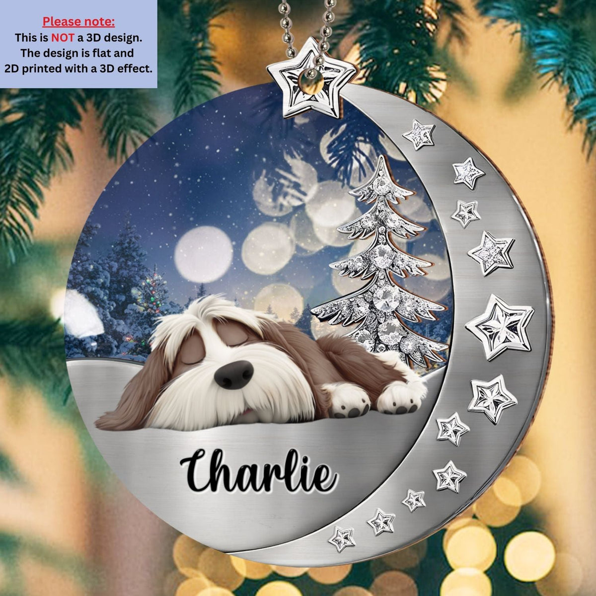 Custom Keepsake Christmas Ornament •  Beside You - Personalized 3D Effect Suncatcher Ornament