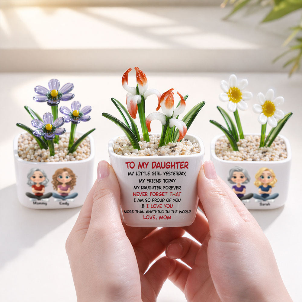 My Daughter Forever - Personalized Glass Birth Month Flower