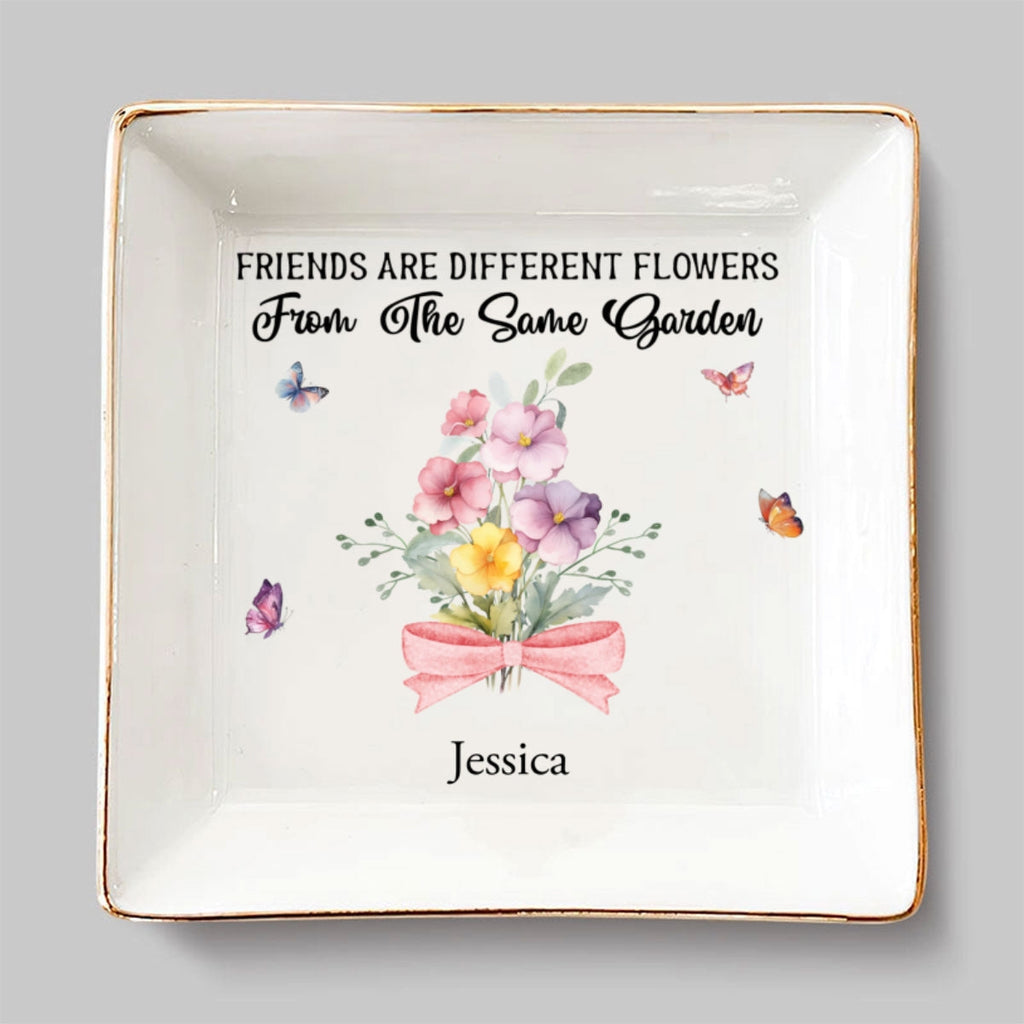 Custom Bestie Trinket Dish, Birthday Christmas Gift For Best Friend • My Best Friend Forever - Personalized Jewelry Dish