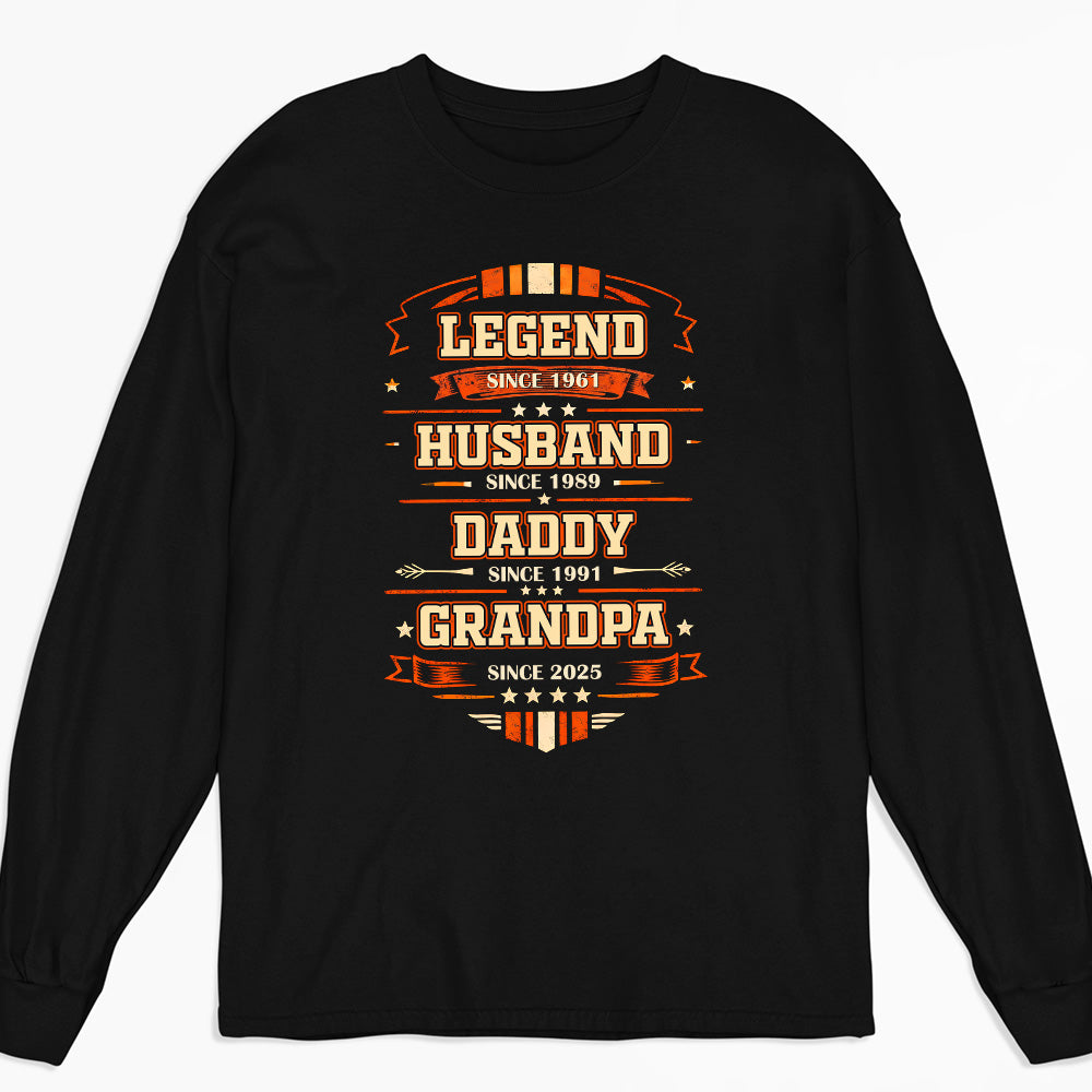 Custom Father's Day, Special Gift for Dad & Grandpa • From Legend To Papa - Personalized Shirt