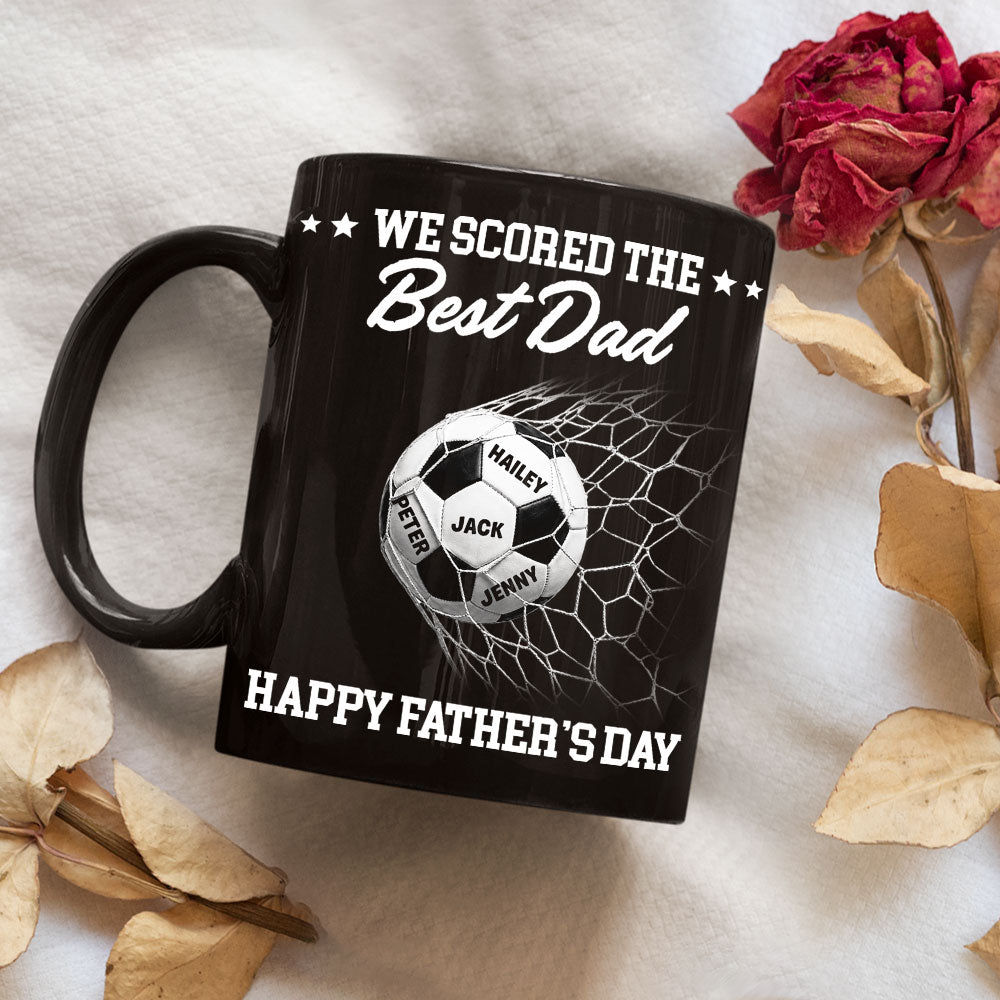 Custom Father's Day, Special Gift for Dad & Grandpa • Scored The Best Dad - Personalized Coffee Mug