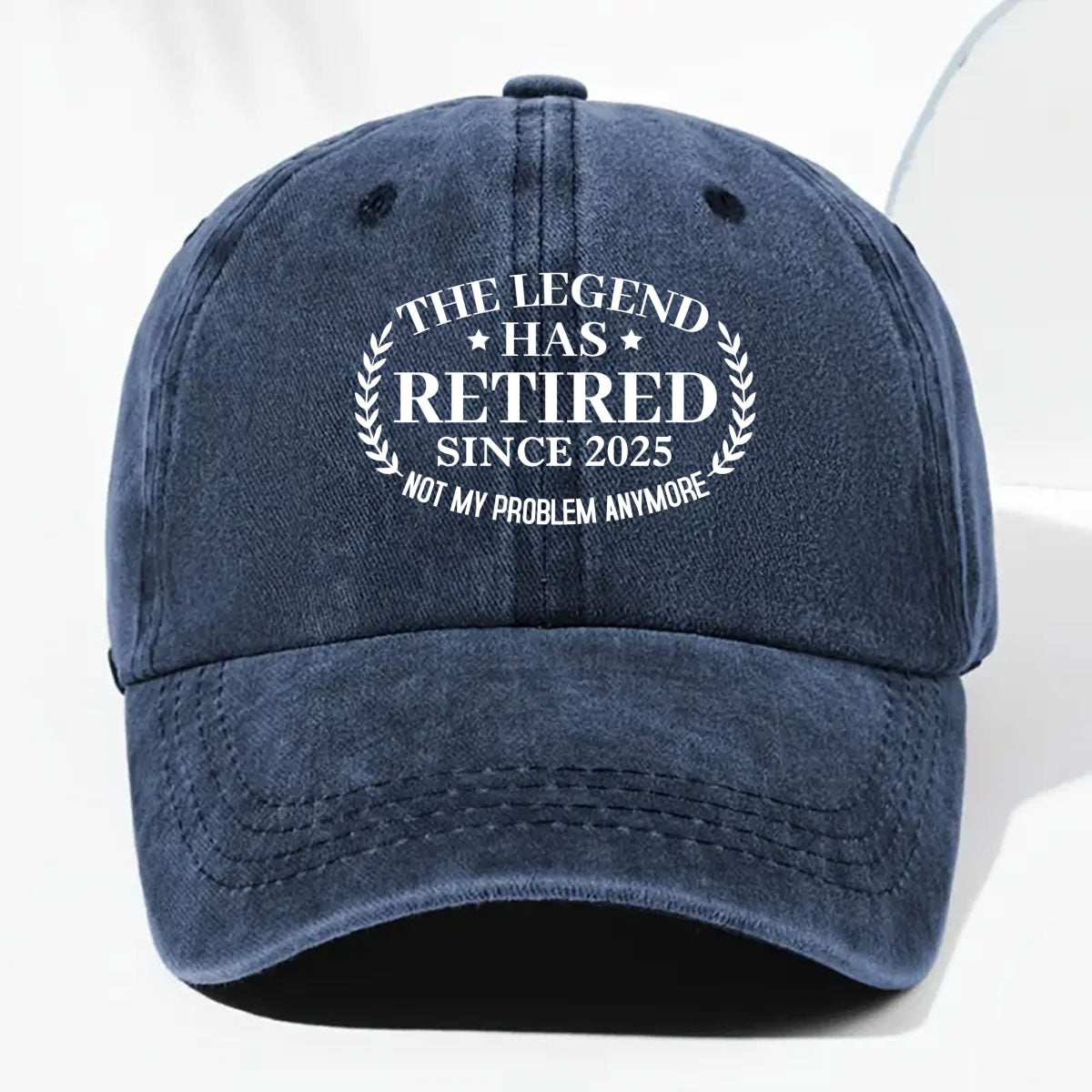 The Legend Has Retired - Personalized Vintage Washed Denim Cap