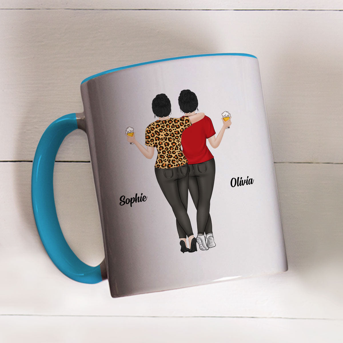 Custom Best Friend, Christmas & Birthday Friendship Keepsake Gift • Sugar And Spice - Personalized Accent Mug