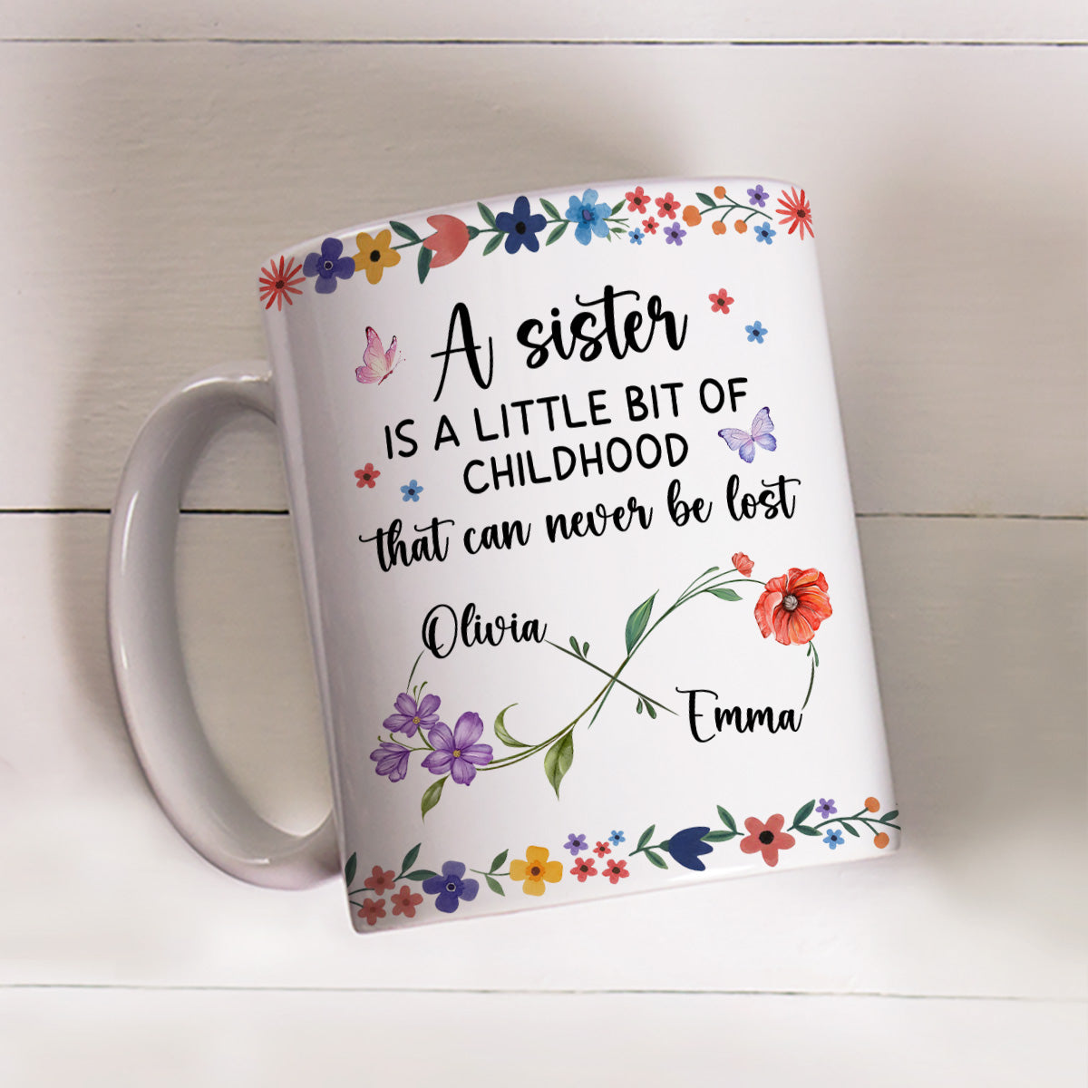 Custom Christmas & Birthday Gift For Sister • A Sister Is - Personalized Coffee Mug