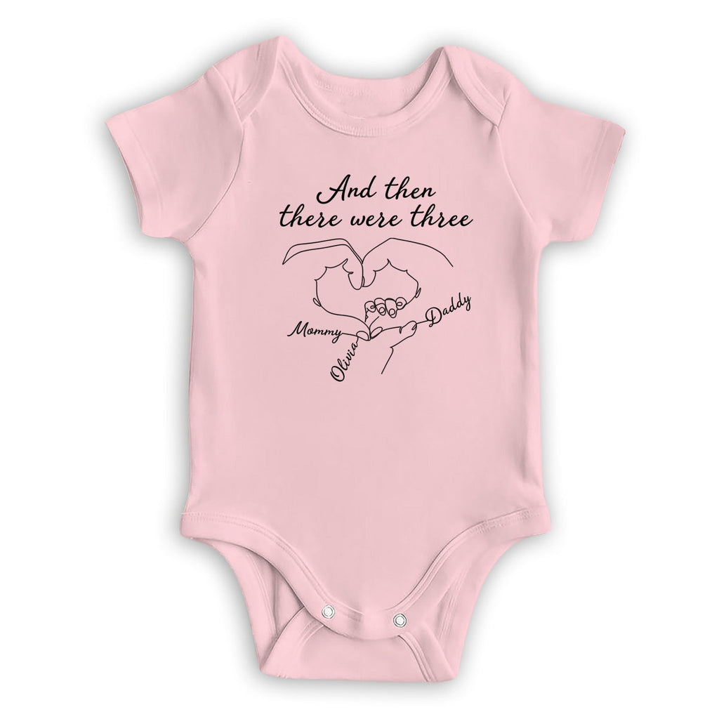 And Then There Were Three - Personalized Baby Onesie