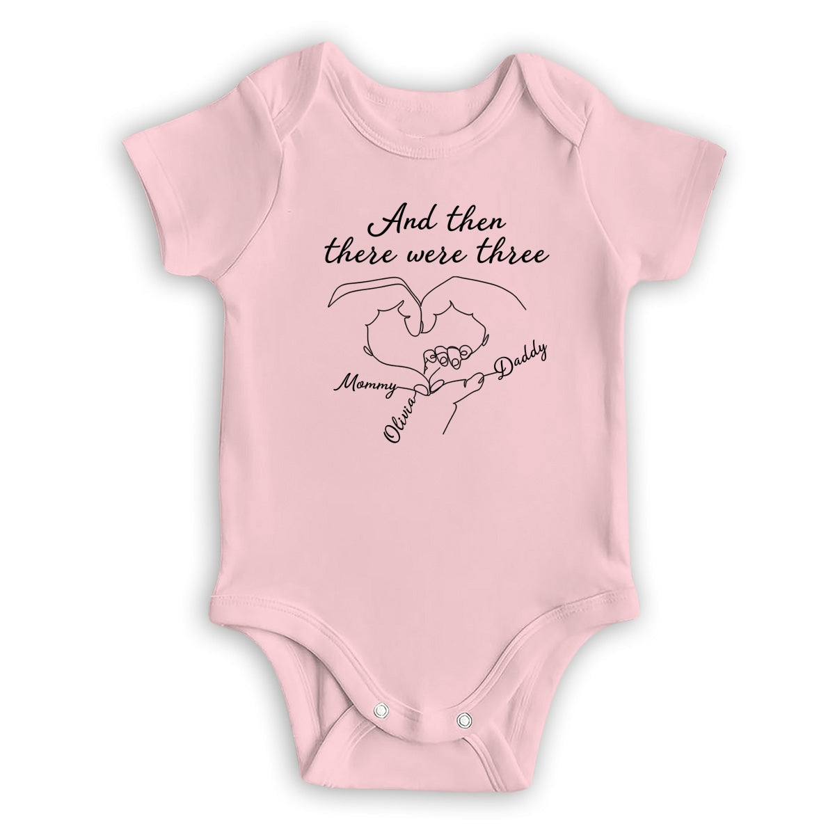 And Then There Were Three - Personalized Baby Onesie