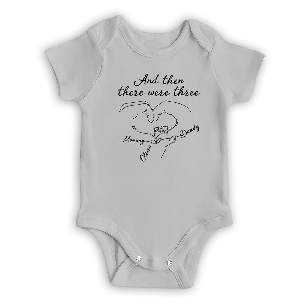And Then There Were Three - Personalized Baby Onesie