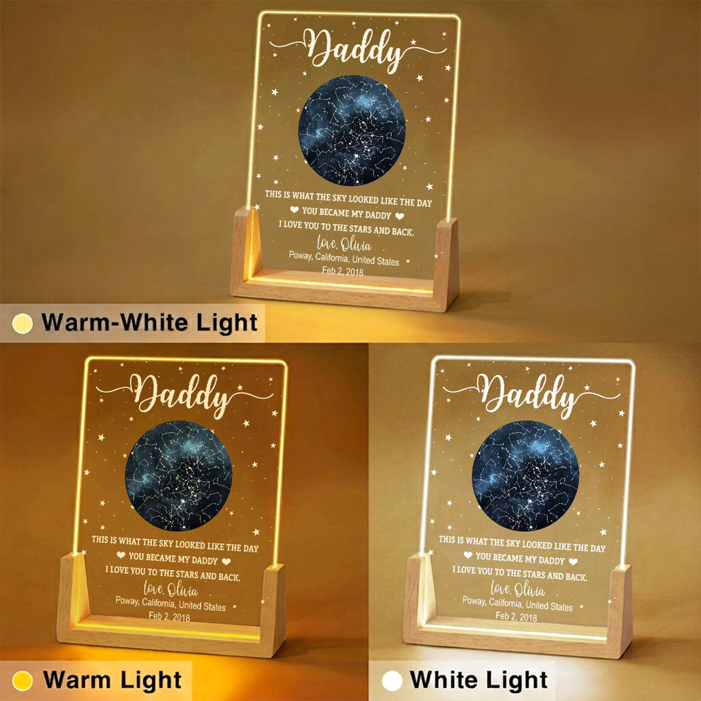 Custom Anniversary, Wedding, Christmas Gift For Husband, Him• The Sky Looked Like 2 - Personalized Night Light